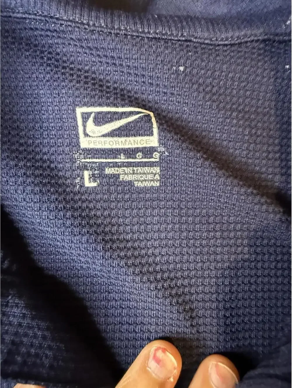 Nike Polo Shirt Mens Large Blue Short Sleeve Performance Golf Casual Tennis
